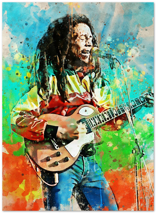 bob marley watercolors art - @Baracca