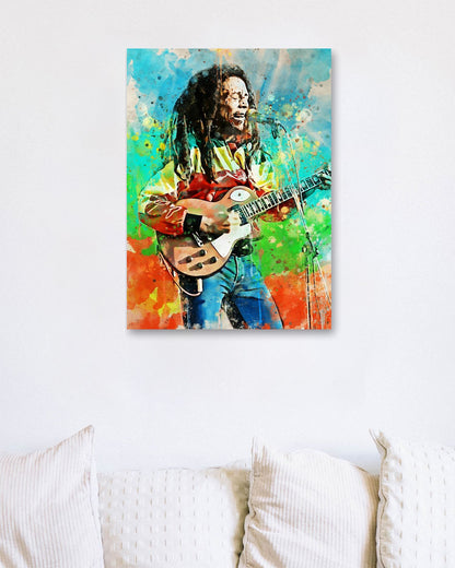 bob marley watercolors art - @Baracca