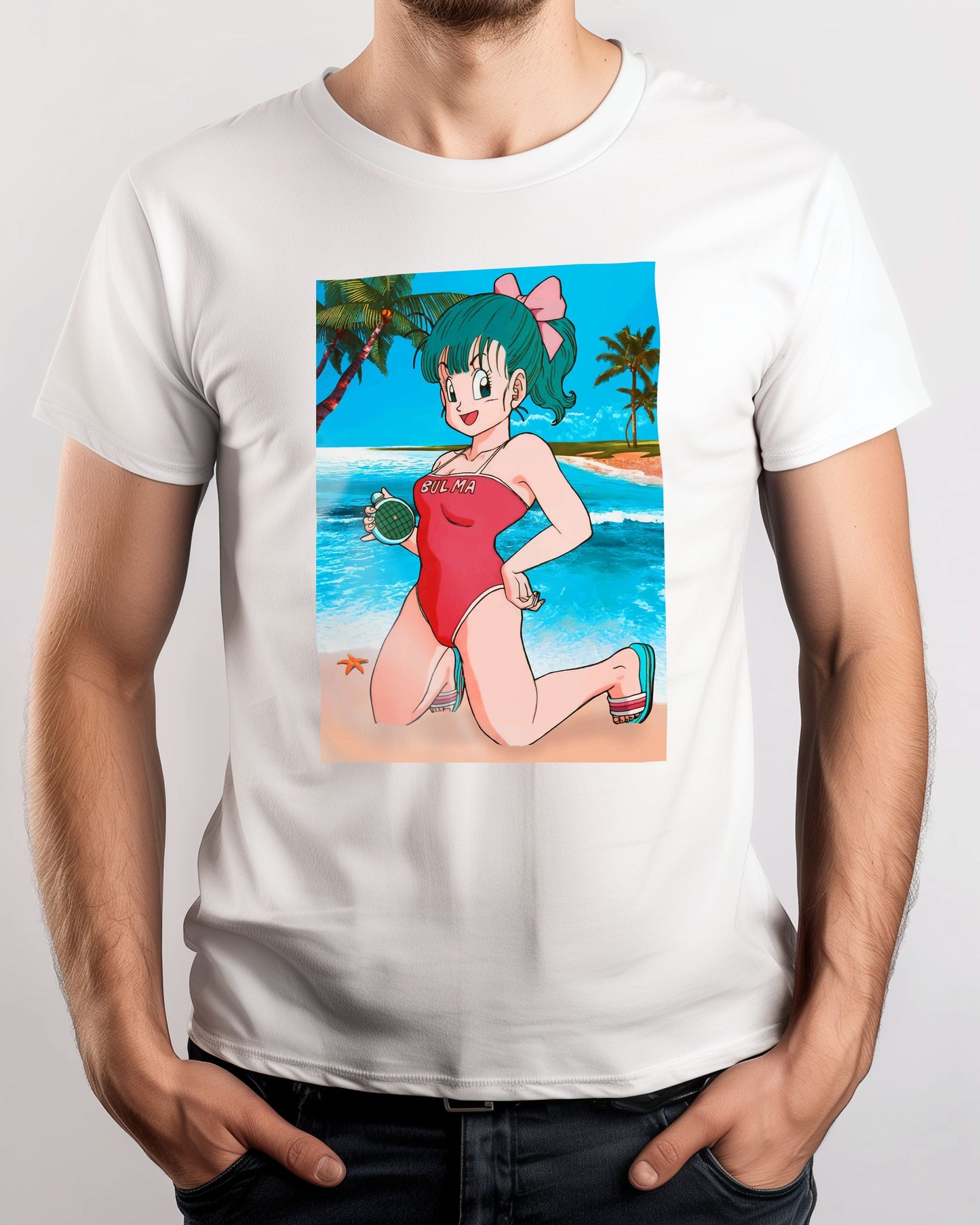 cute anime girls bulma beach - @SyanArt