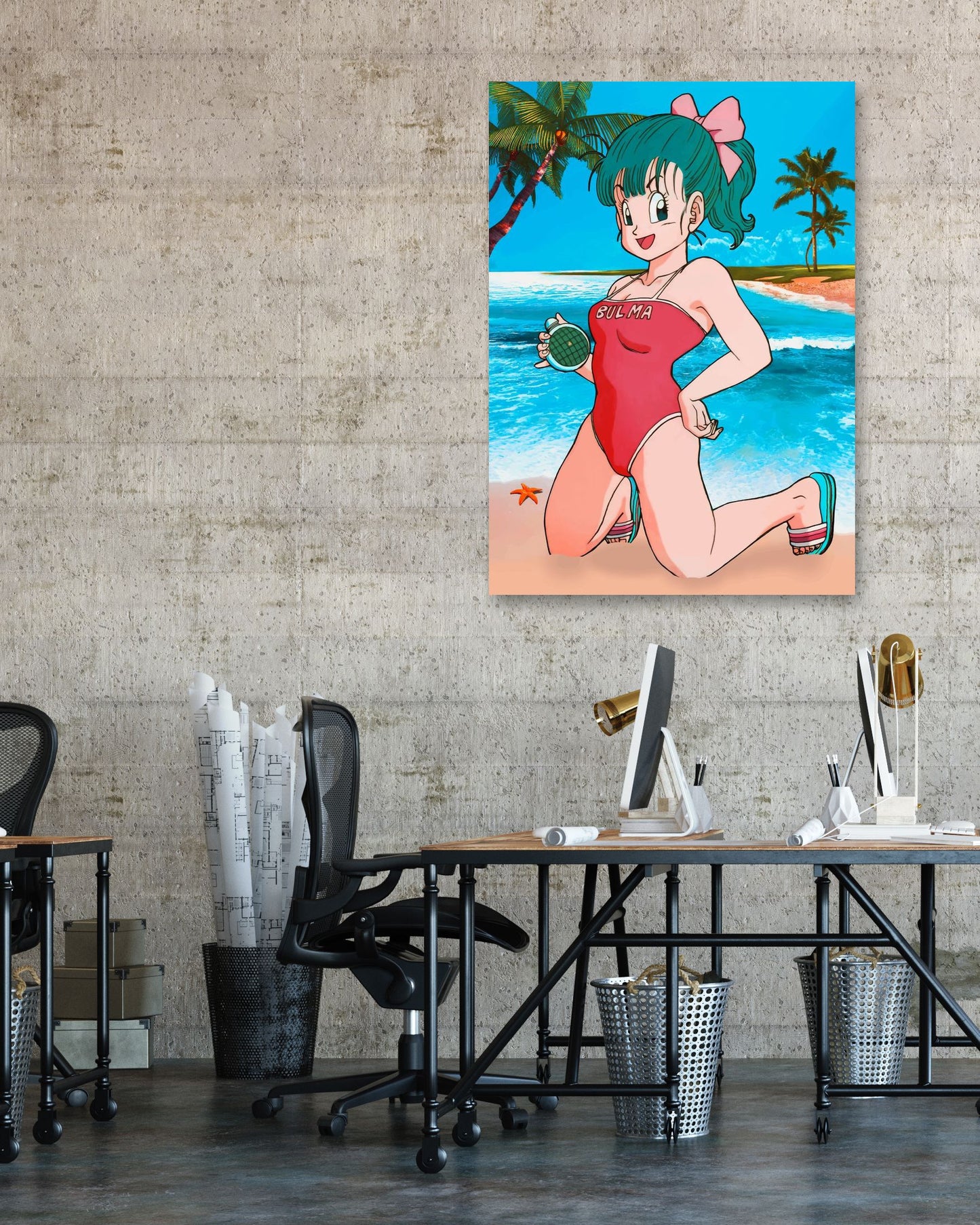 cute anime girls bulma beach - @SyanArt