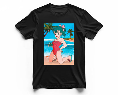 cute anime girls bulma beach - @SyanArt