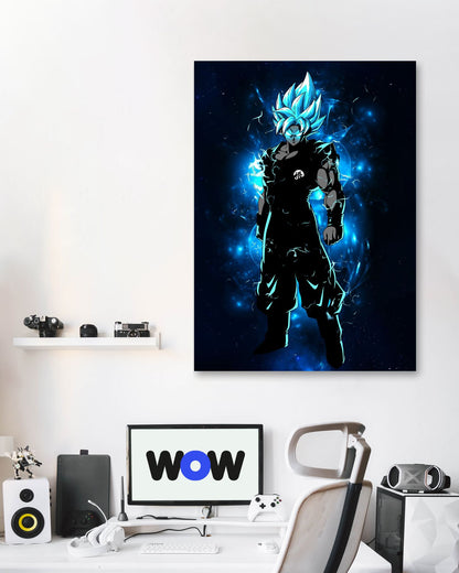 The ultimate blue god aura warrior dbz  - @SyanArt