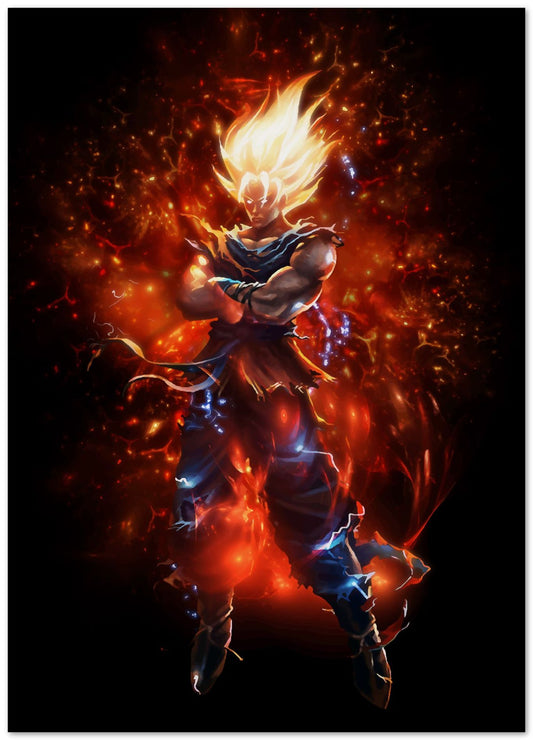 The legendary god anime aura warrior - @SyanArt