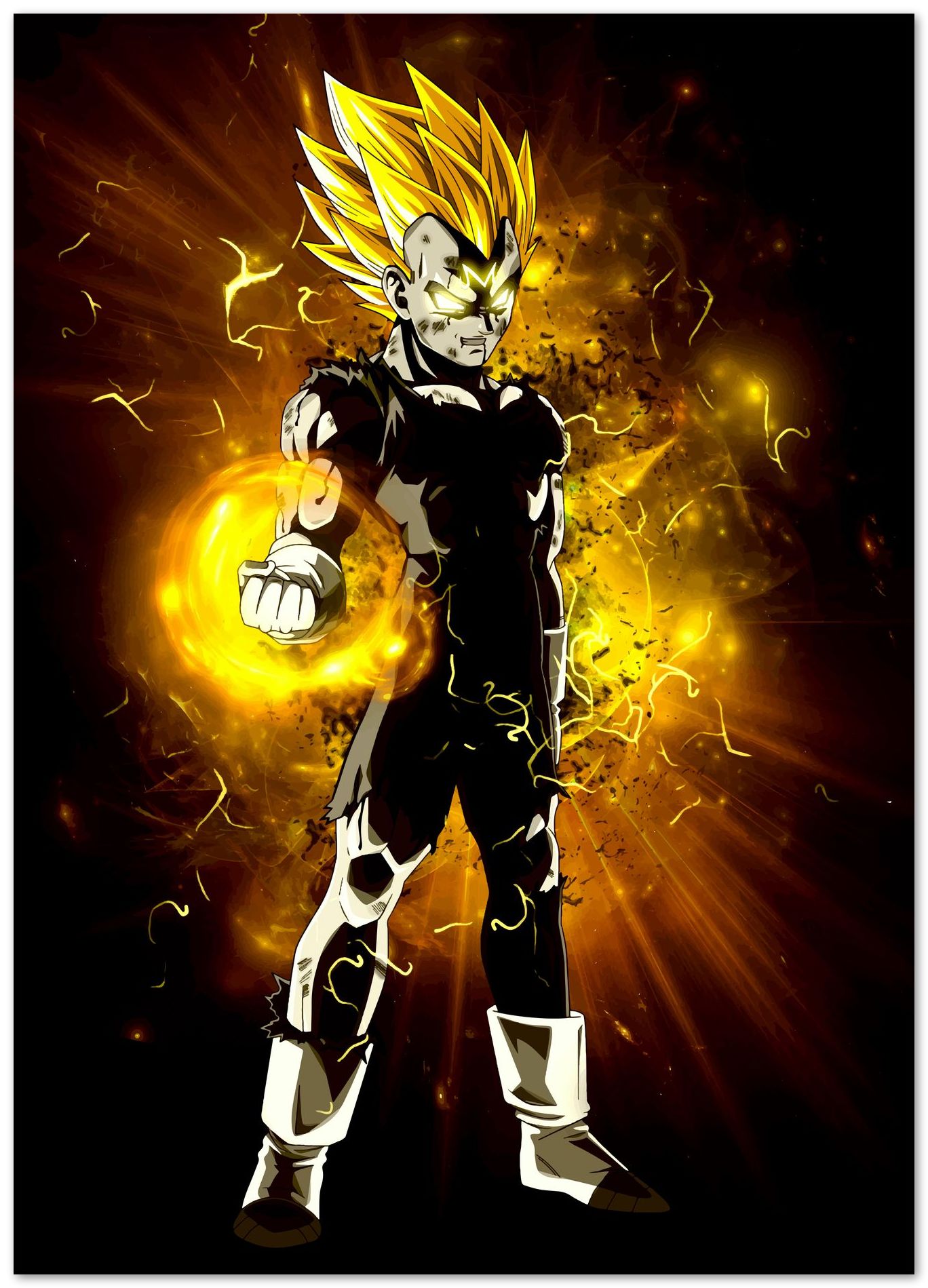 Majin aura warrior gold pride prince - @SyanArt