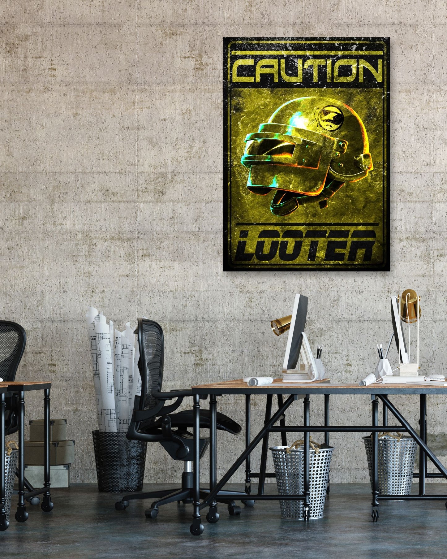 Caution looter pubg battleroyale sign - @SyanArt