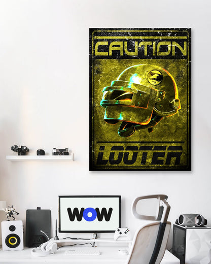 Caution looter pubg battleroyale sign - @SyanArt