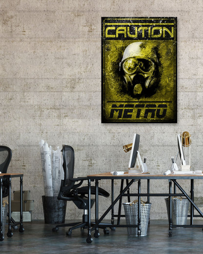 Caution metro mutants helmet gaming sign - @SyanArt