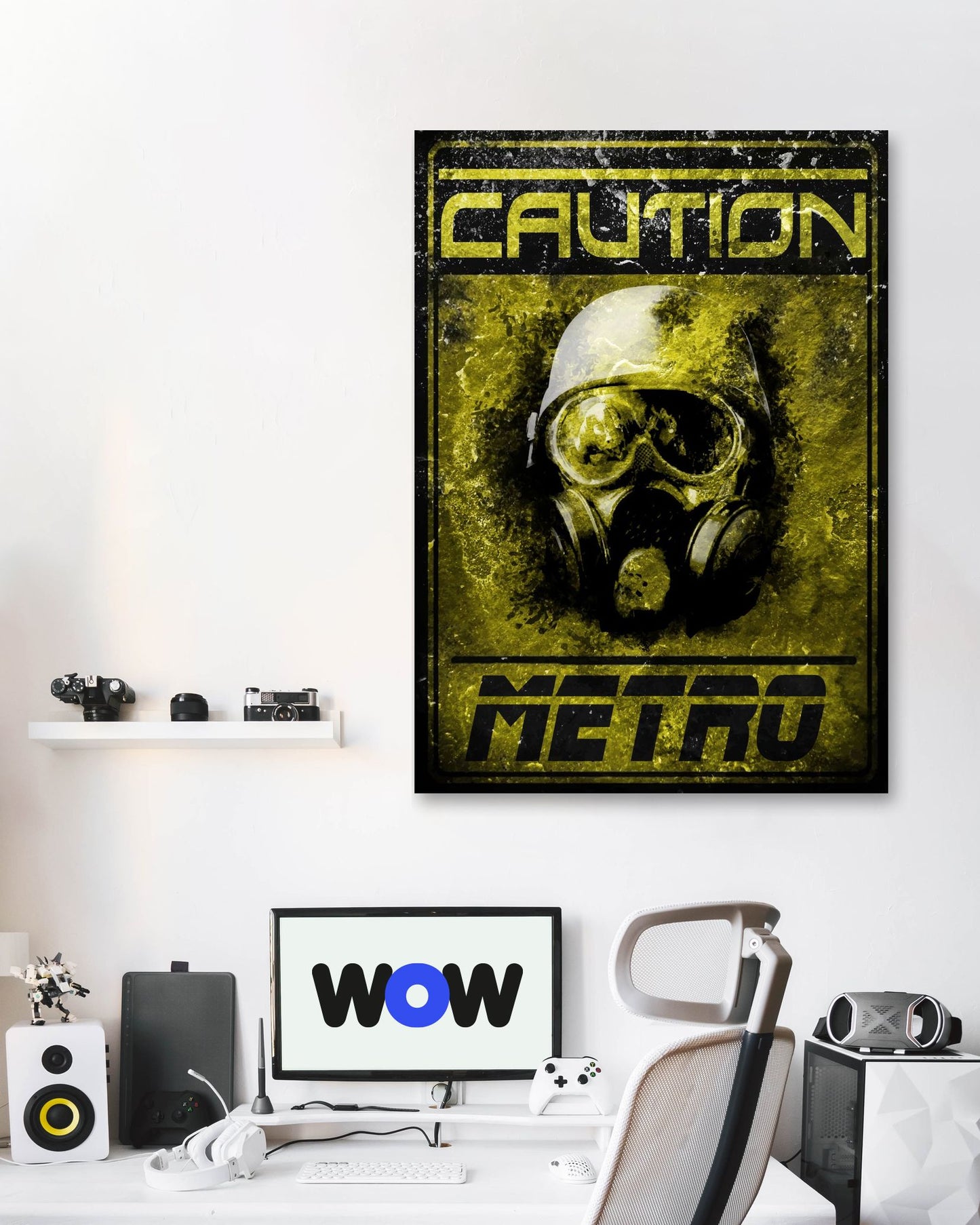 Caution metro mutants helmet gaming sign - @SyanArt