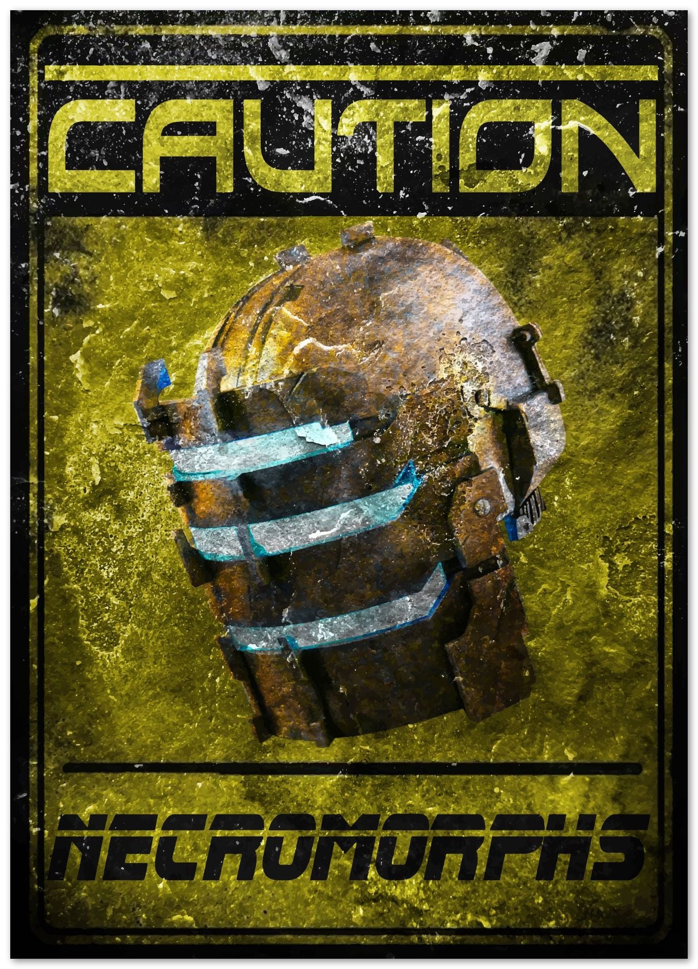 Caution dead space helmet - @SyanArt