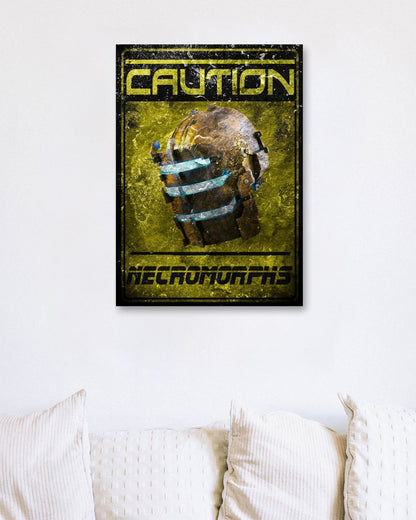 Caution dead space helmet - @SyanArt