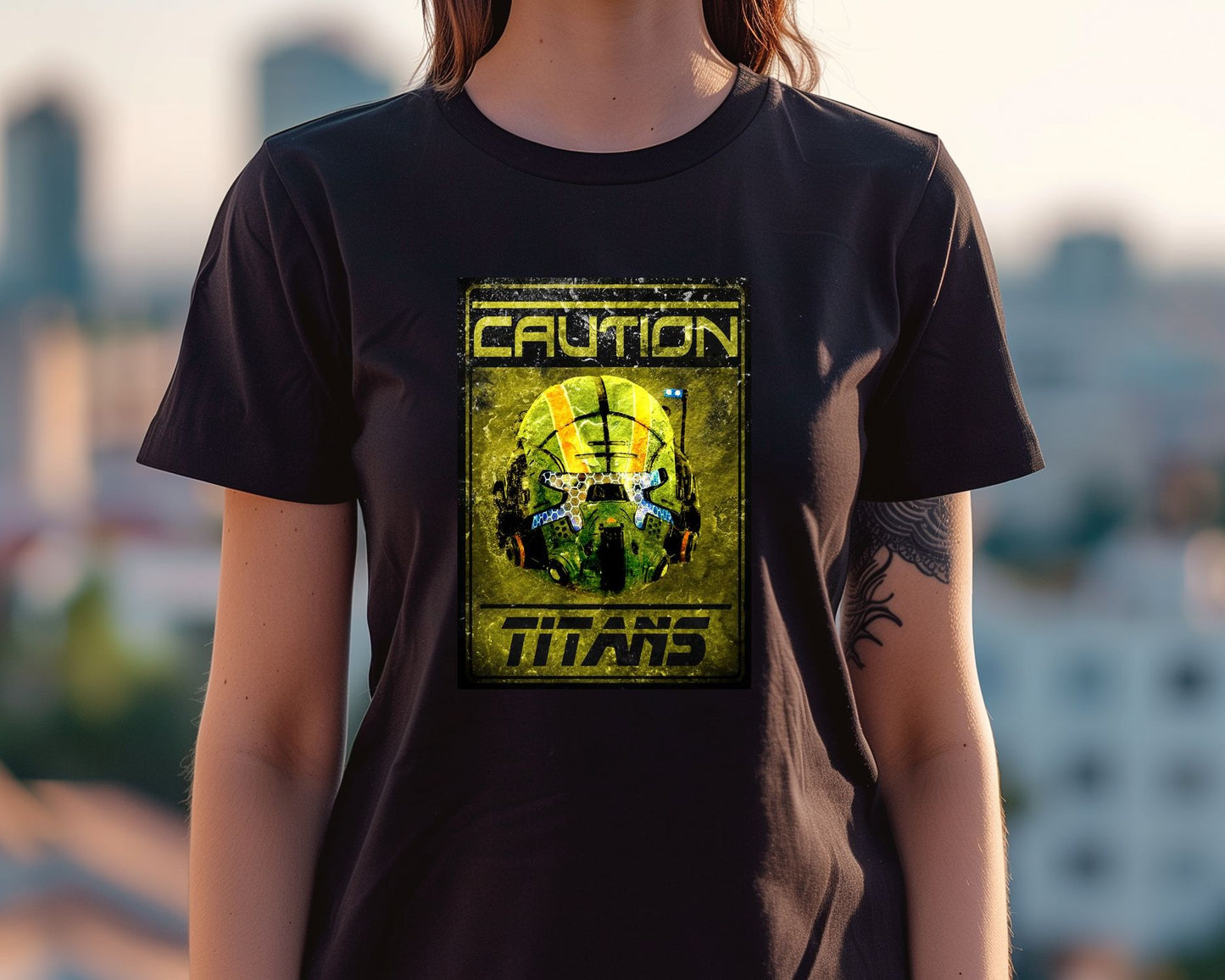 Caution titanfall helmet funny sign meme - @SyanArt