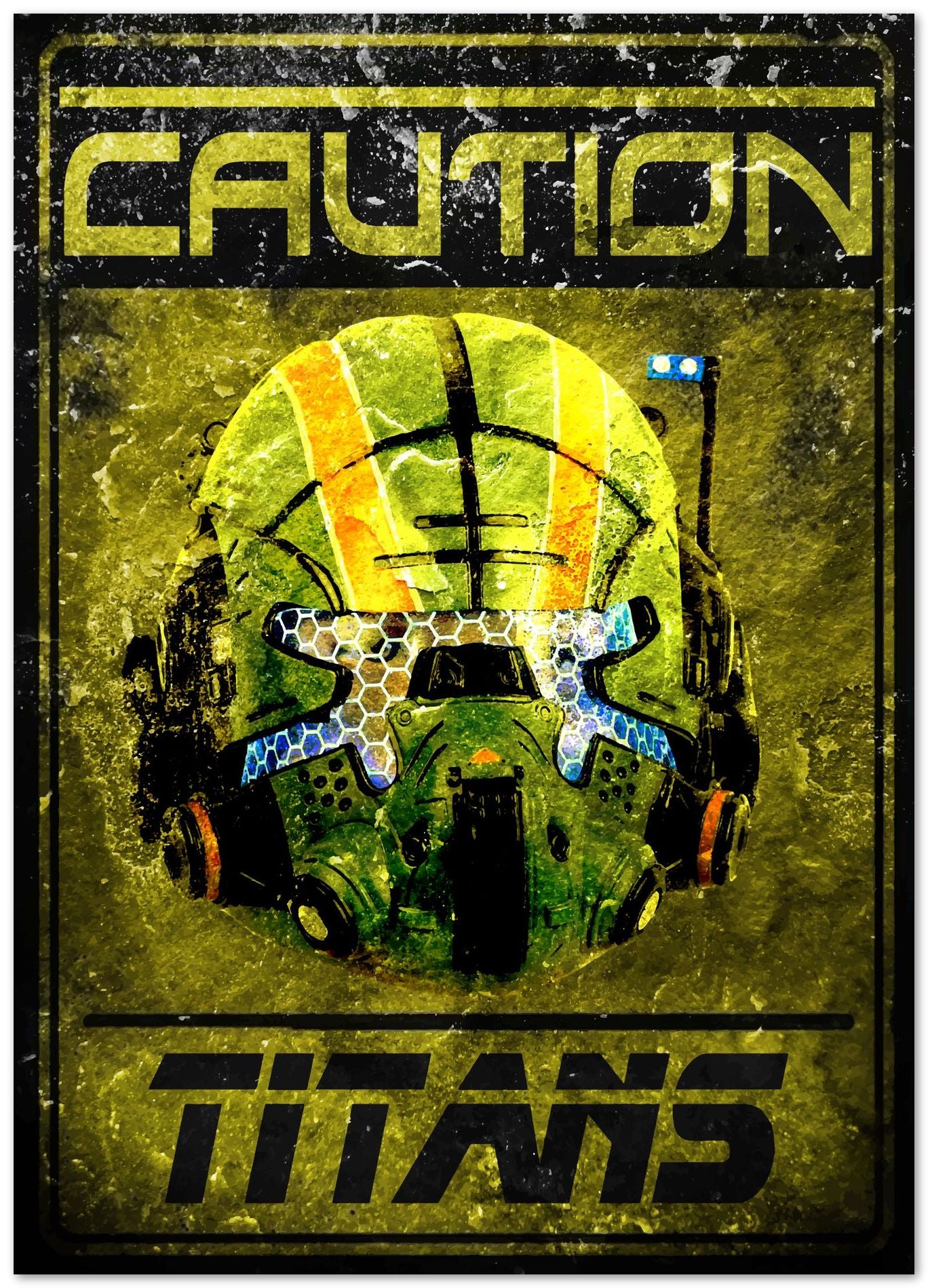 Caution titanfall helmet funny sign meme - @SyanArt