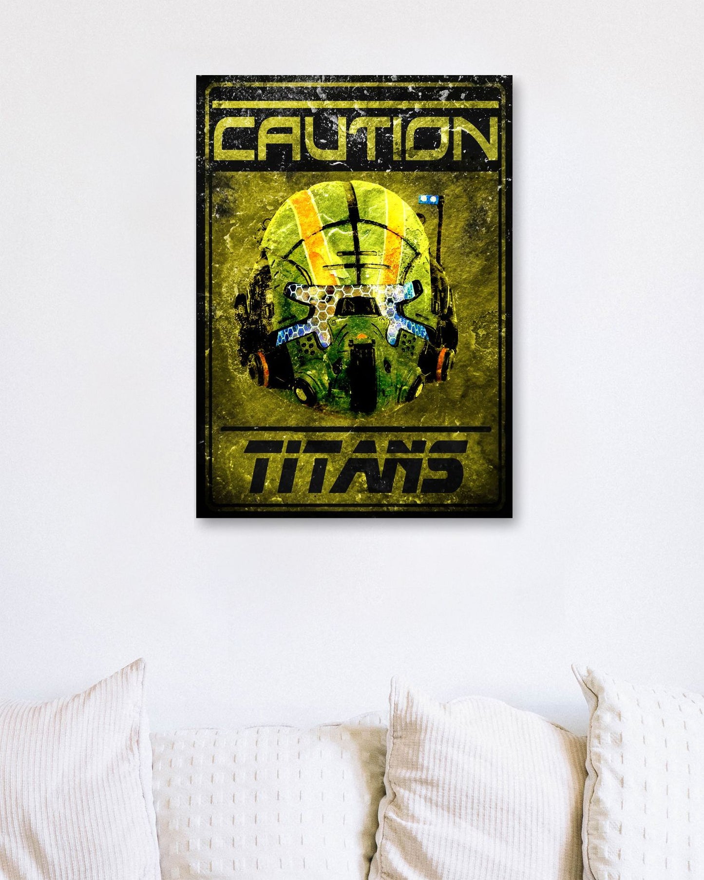 Caution titanfall helmet funny sign meme - @SyanArt