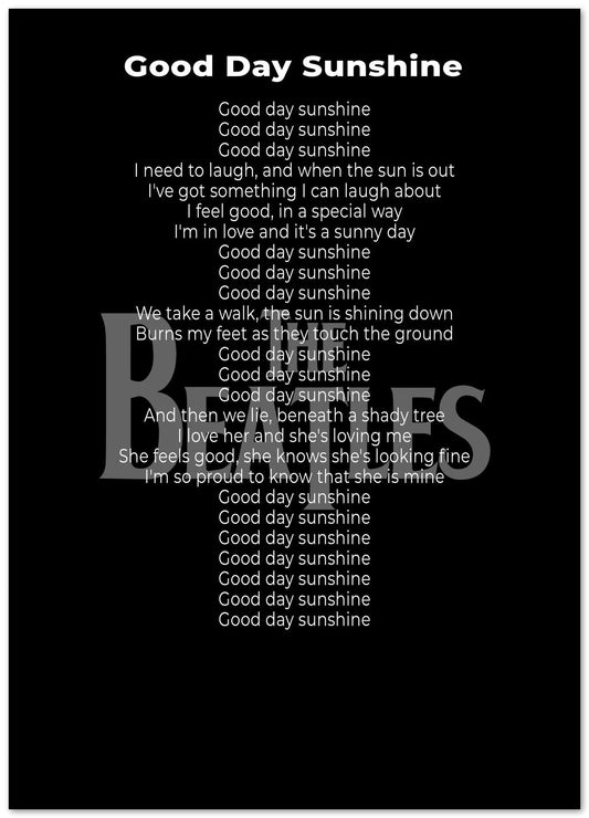 Lyric Song The Beatles - @LegendArt