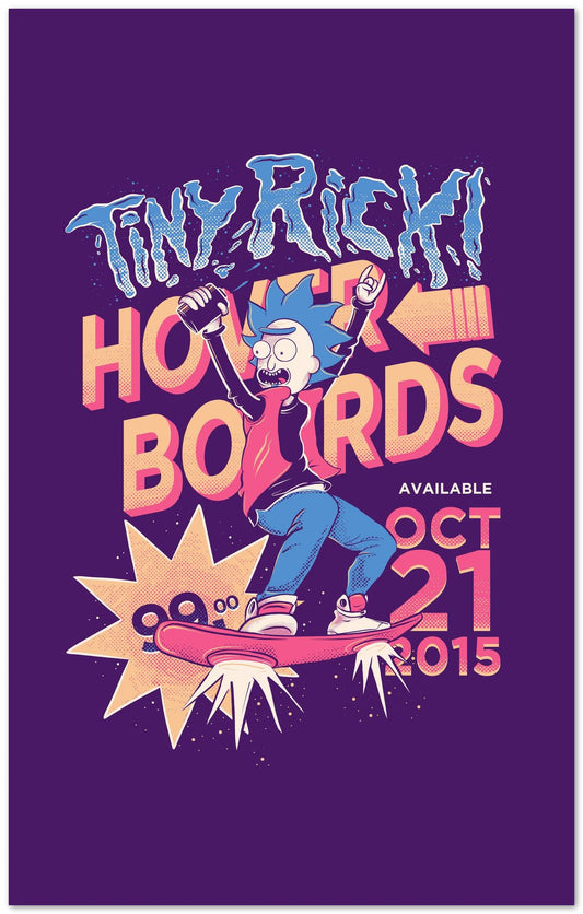 Tiny Rick Hoverboards - @Ilustrata
