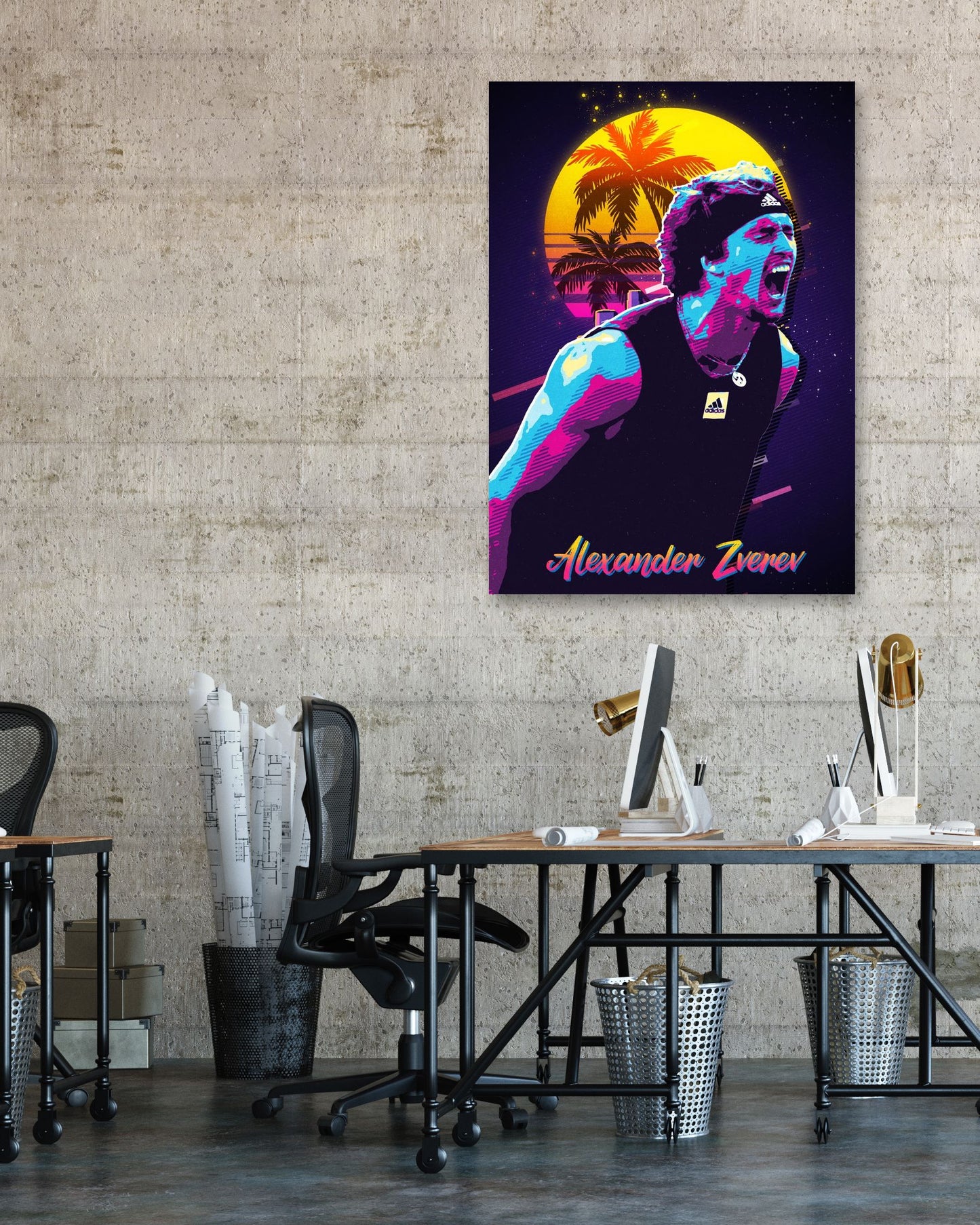 Alexander Zverev Tennis Player Retro - @ColorizeStudio