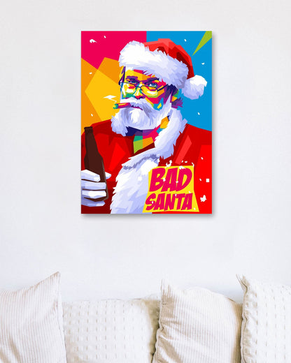 Bad Santa Pop Art - @WpapArtist