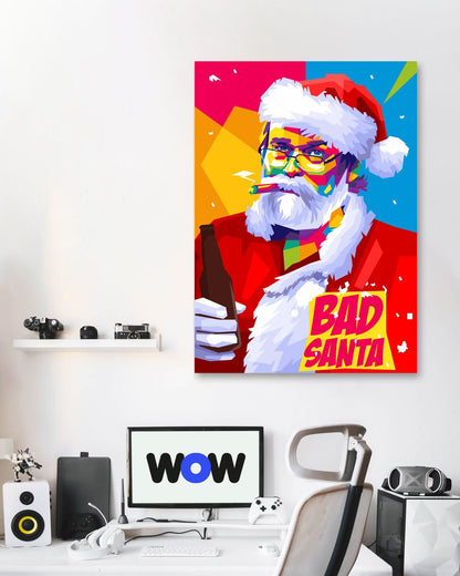 Bad Santa Pop Art - @WpapArtist