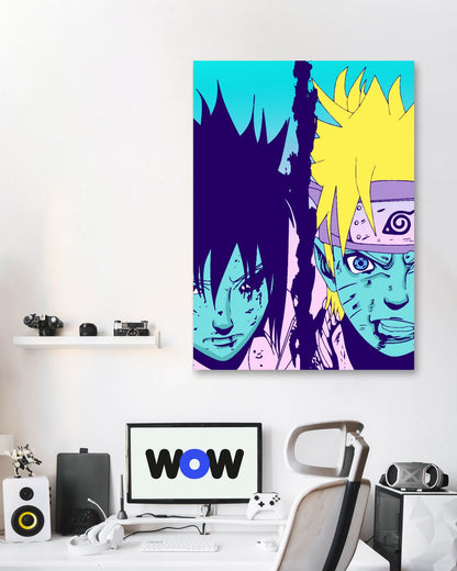 naruto vs sasuke pop art - @beautifulday