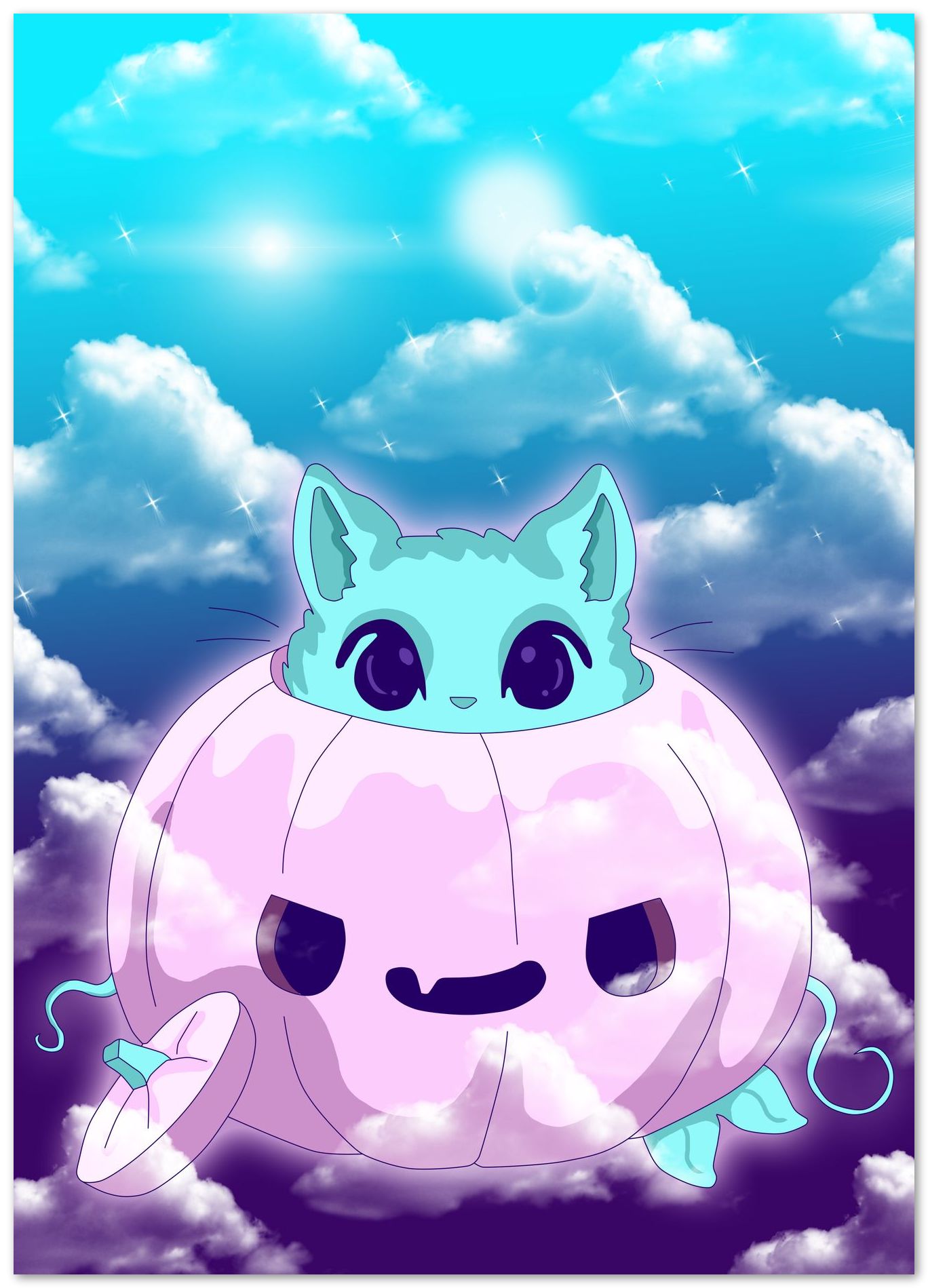 cat cute halloween art - @beautifulday