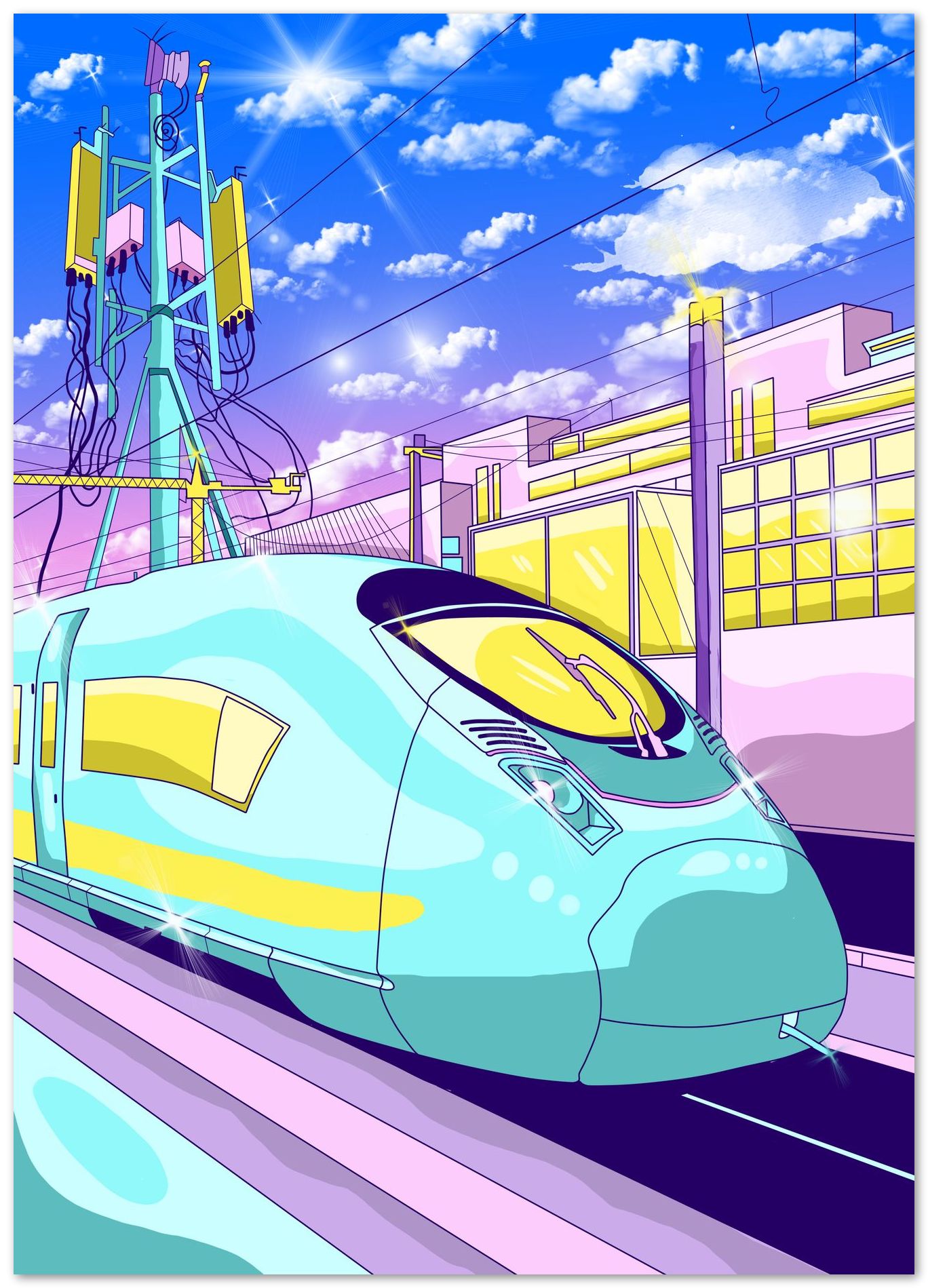 speed train with electric energy - @beautifulday