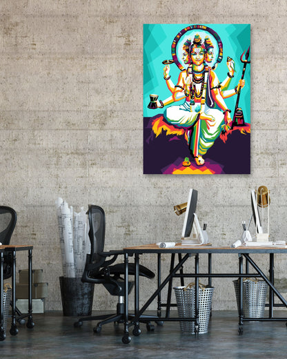 Brahma God Pop Art - @WpapArtist