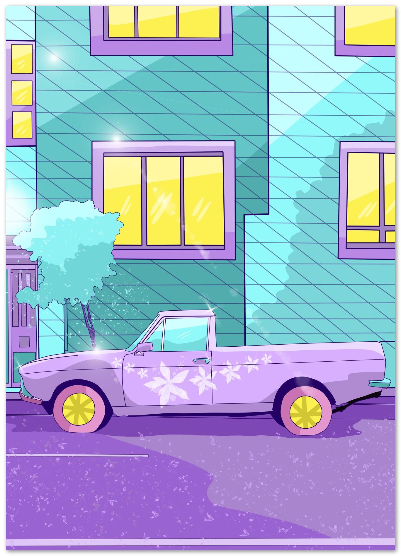 classic car in city pop - @beautifulday