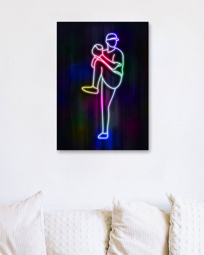 baseball neon art2 - @izmo