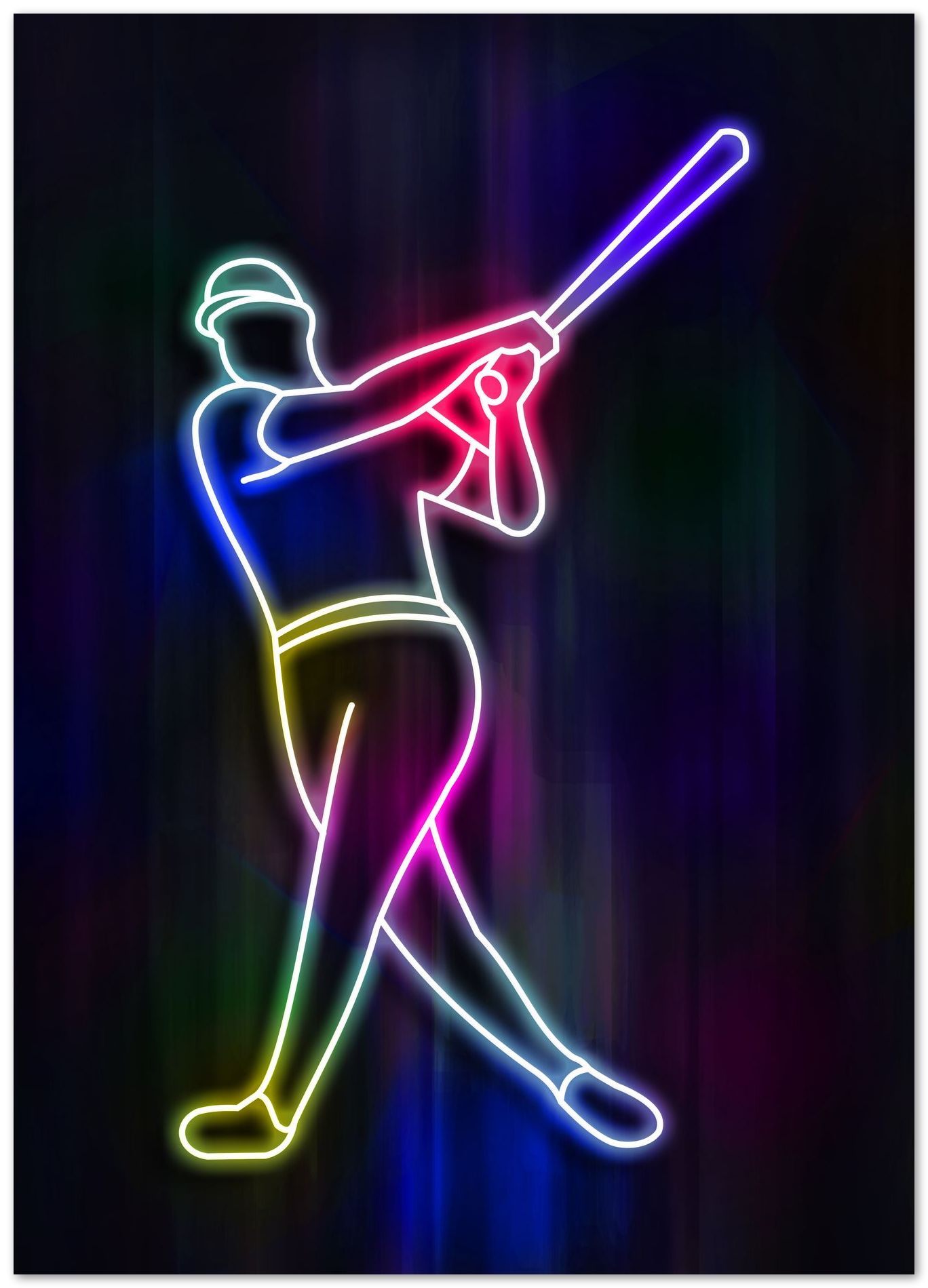 baseball neon art3 - @izmo