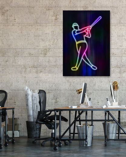 baseball neon art3 - @izmo