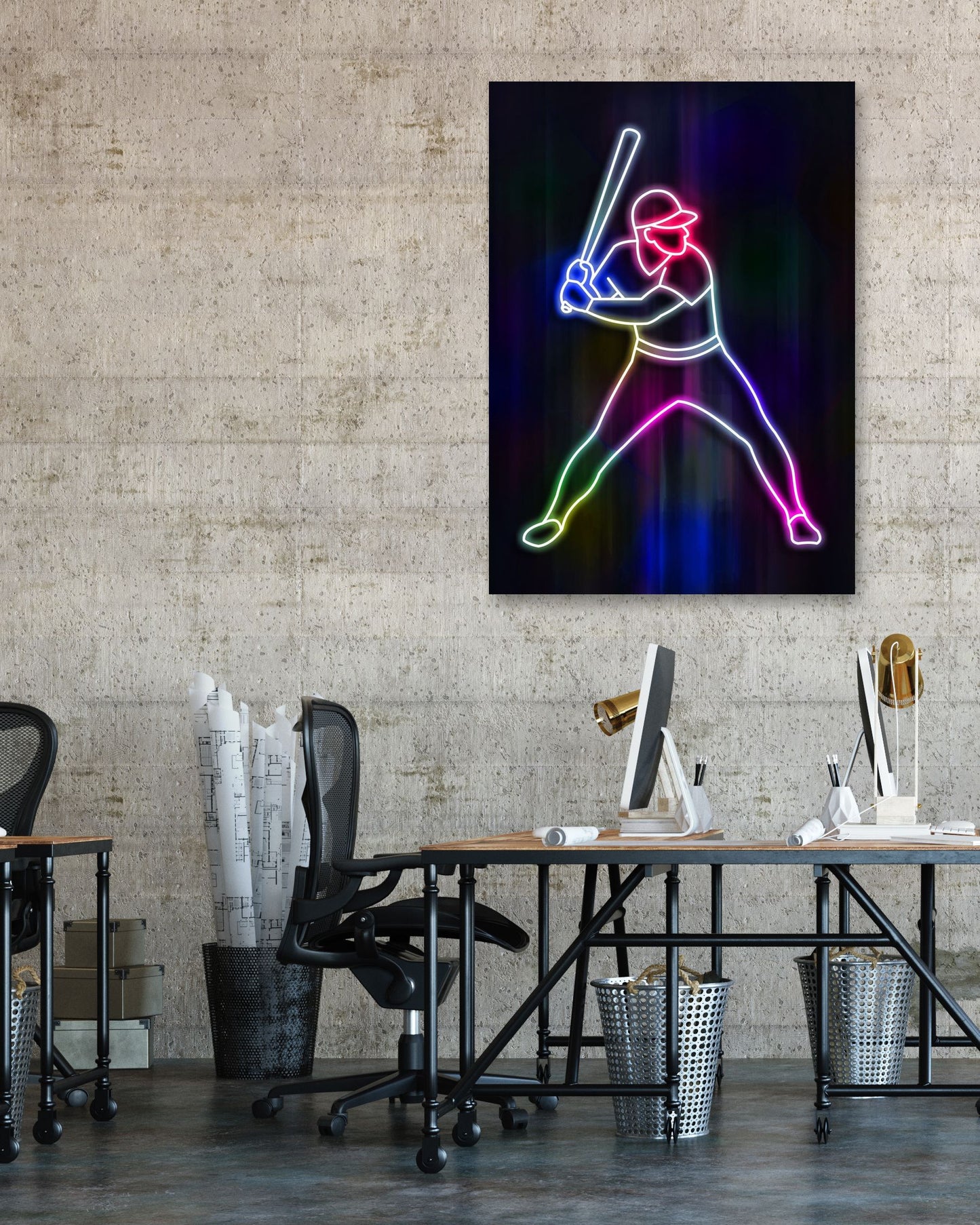 baseball neon art4 - @izmo