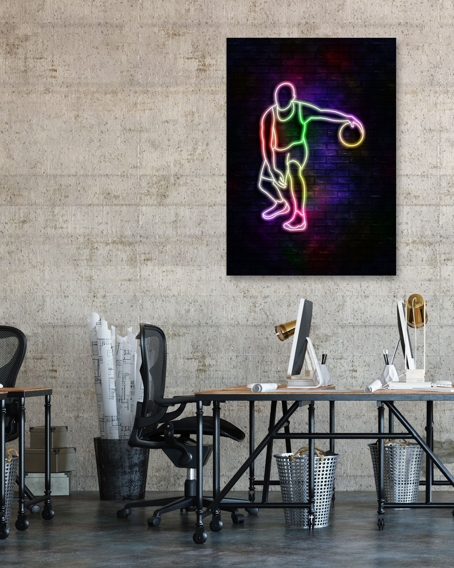 neon basketball art10 - @izmo