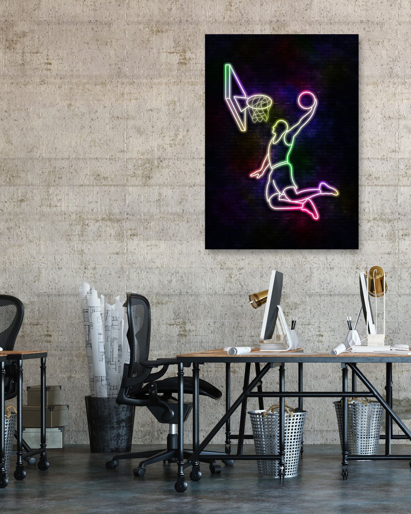 neon basketball art12 - @izmo