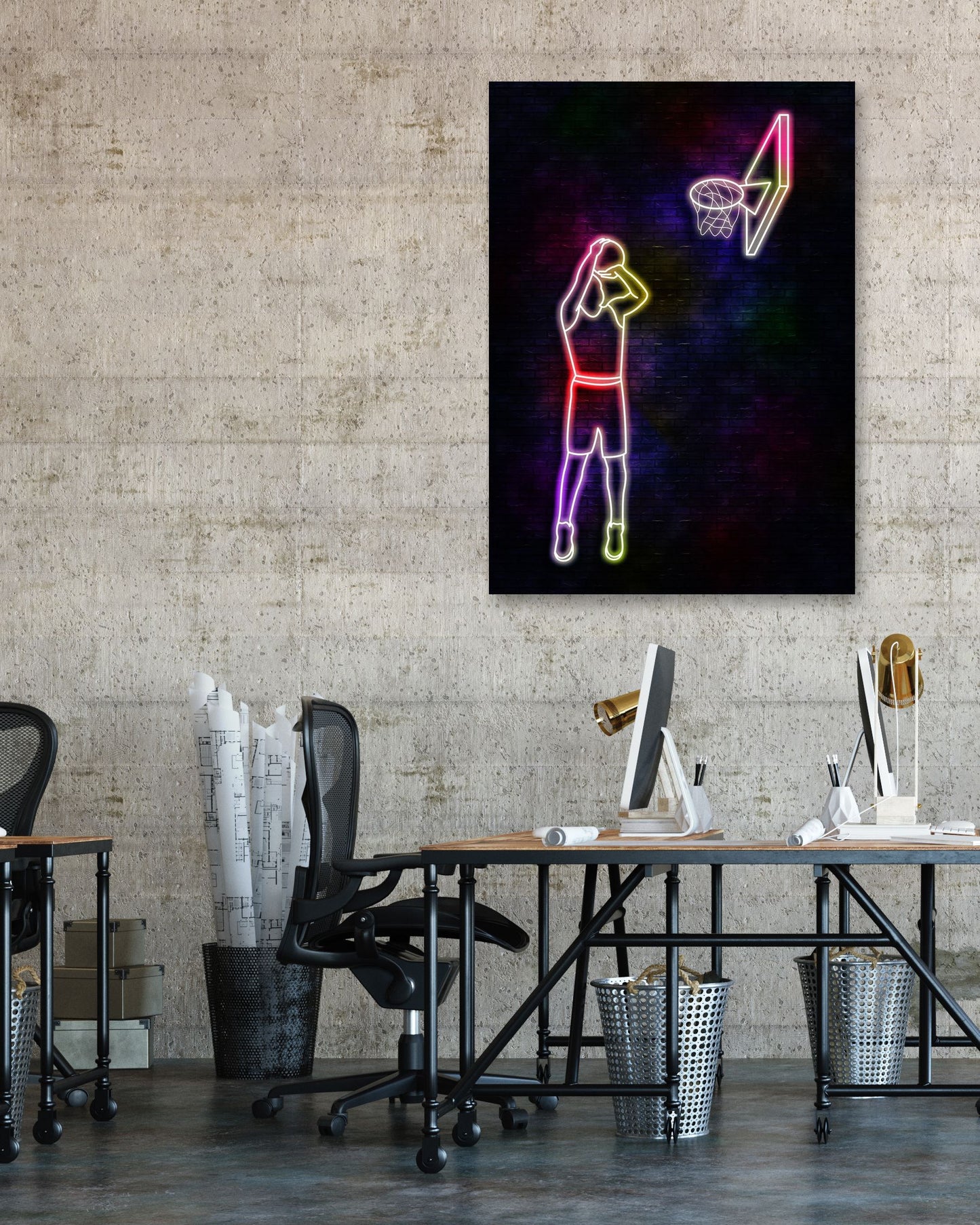 neon basketball art13 - @izmo