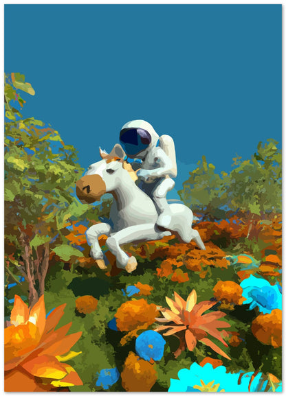 Astronaut drive Horse - @elzart