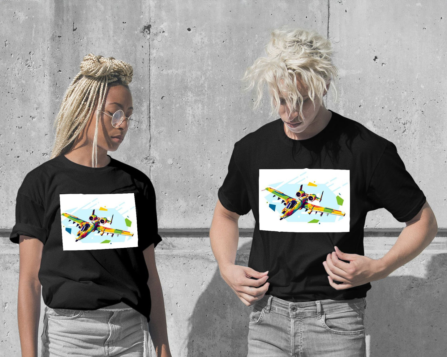 T-Shirt-A-10 Warthog in WPAP Illustration - @lintank_popart-wow.fan