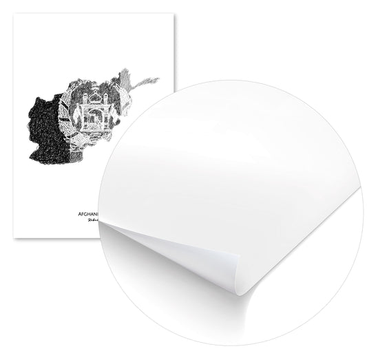 Afghanistan flag map - @erwinsaputraart