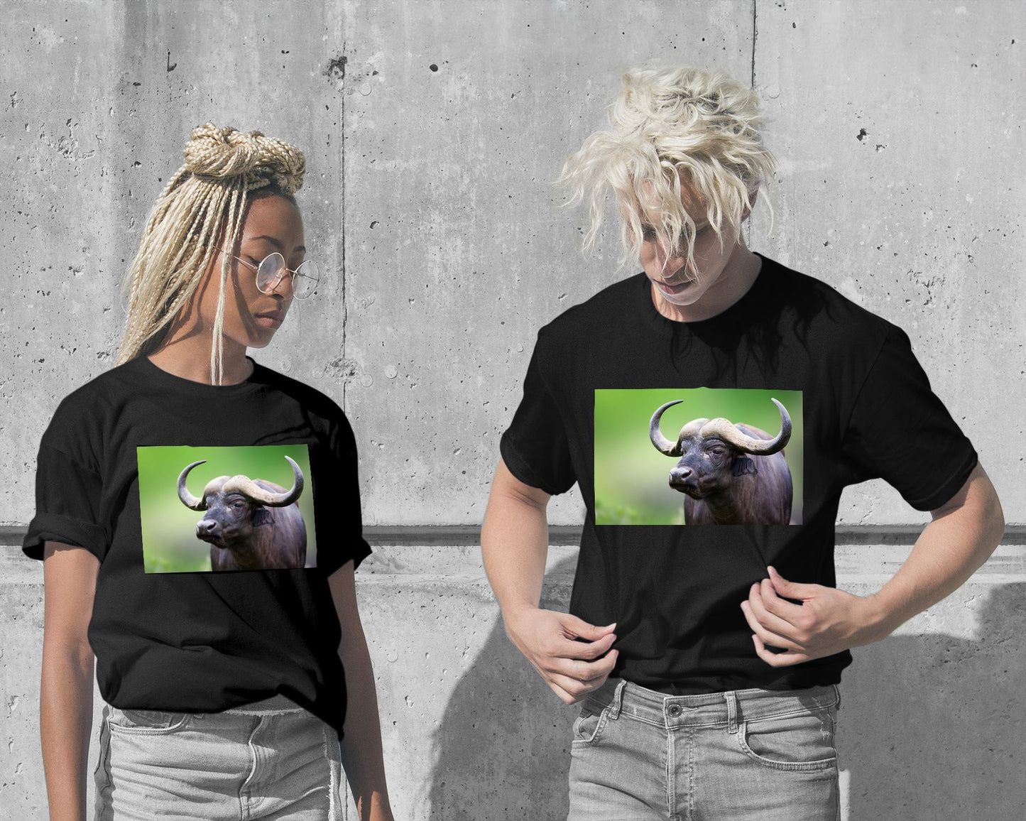 T-Shirt-African buffalo Portrait - @chusna-wow.fan