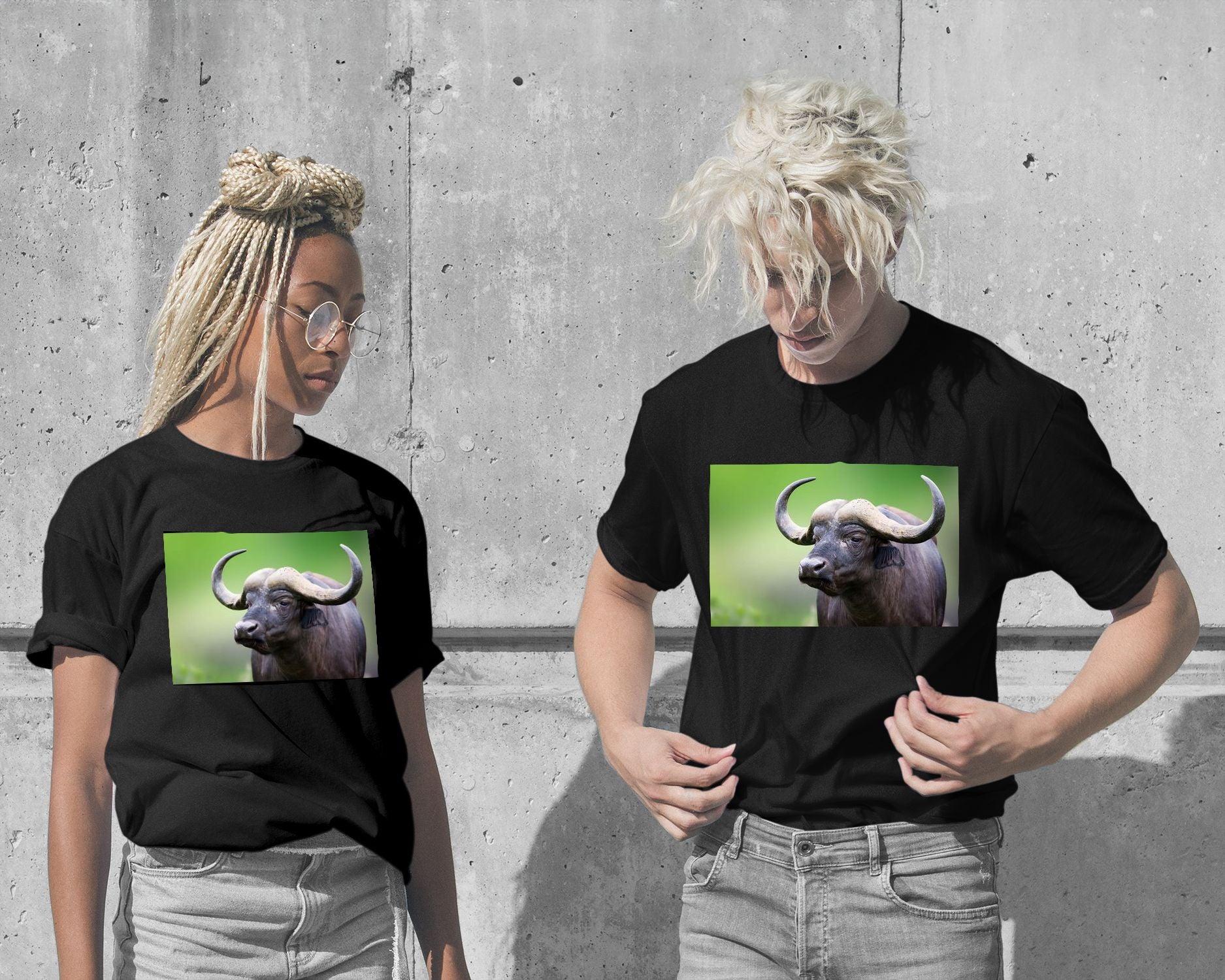 T-Shirt-African buffalo Portrait - @chusna-wow.fan