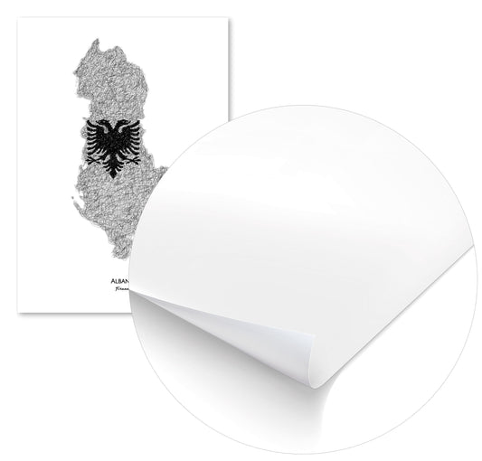Albania flag map - @erwinsaputraart