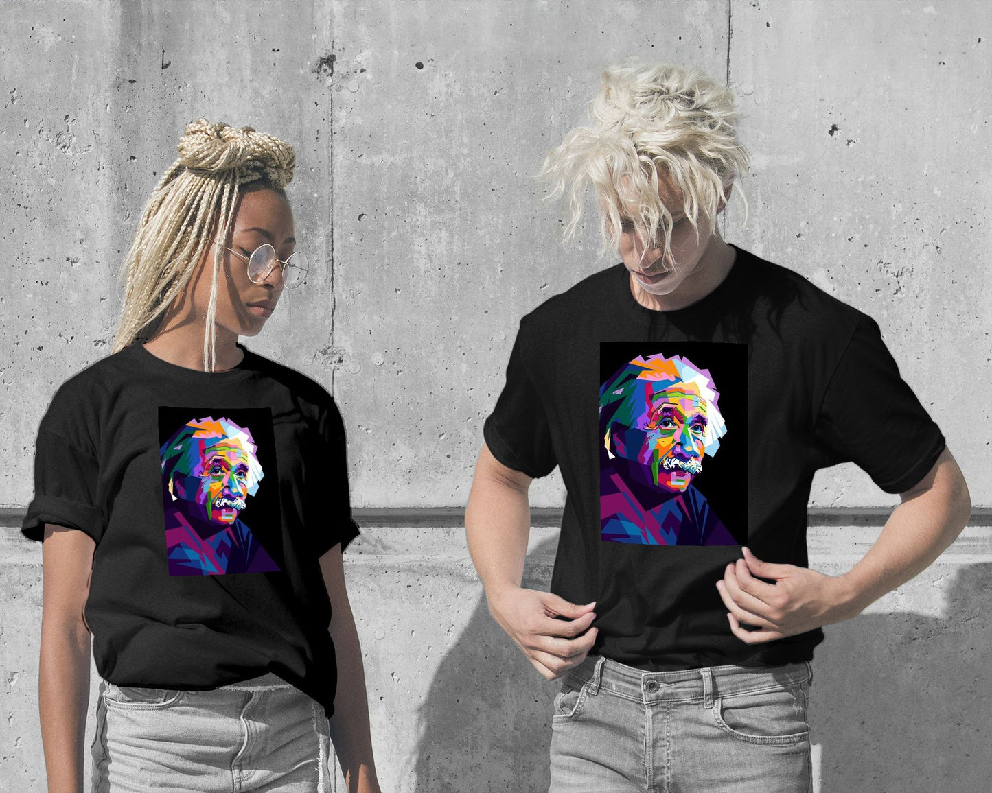 T-Shirt-Albert Einstein pop art - @GhostArt-wow.fan