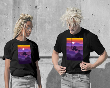 T-Shirt-An intimate kiss with a cool sunset view - @elzart-wow.fan