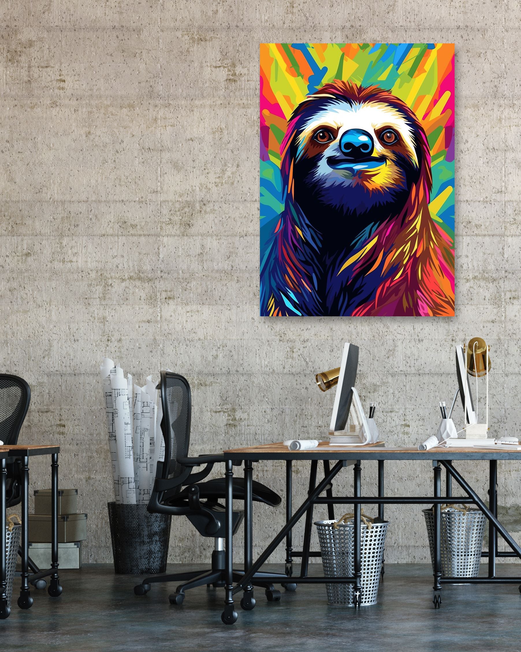 Sloth Pop Art Animal Sloth Pop Art @GreyArt Buy Illustrations And