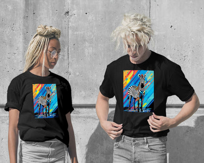 T-Shirt-Animal Zebra Pop Art - @GreyArt-wow.fan