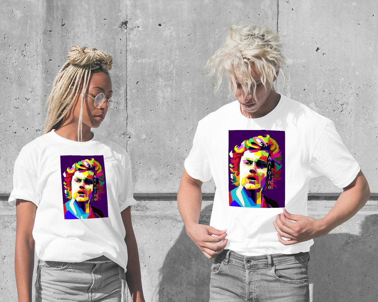 Tee Antoine Griezmann Soccer Football Pop Art WPAP - @Artkreator