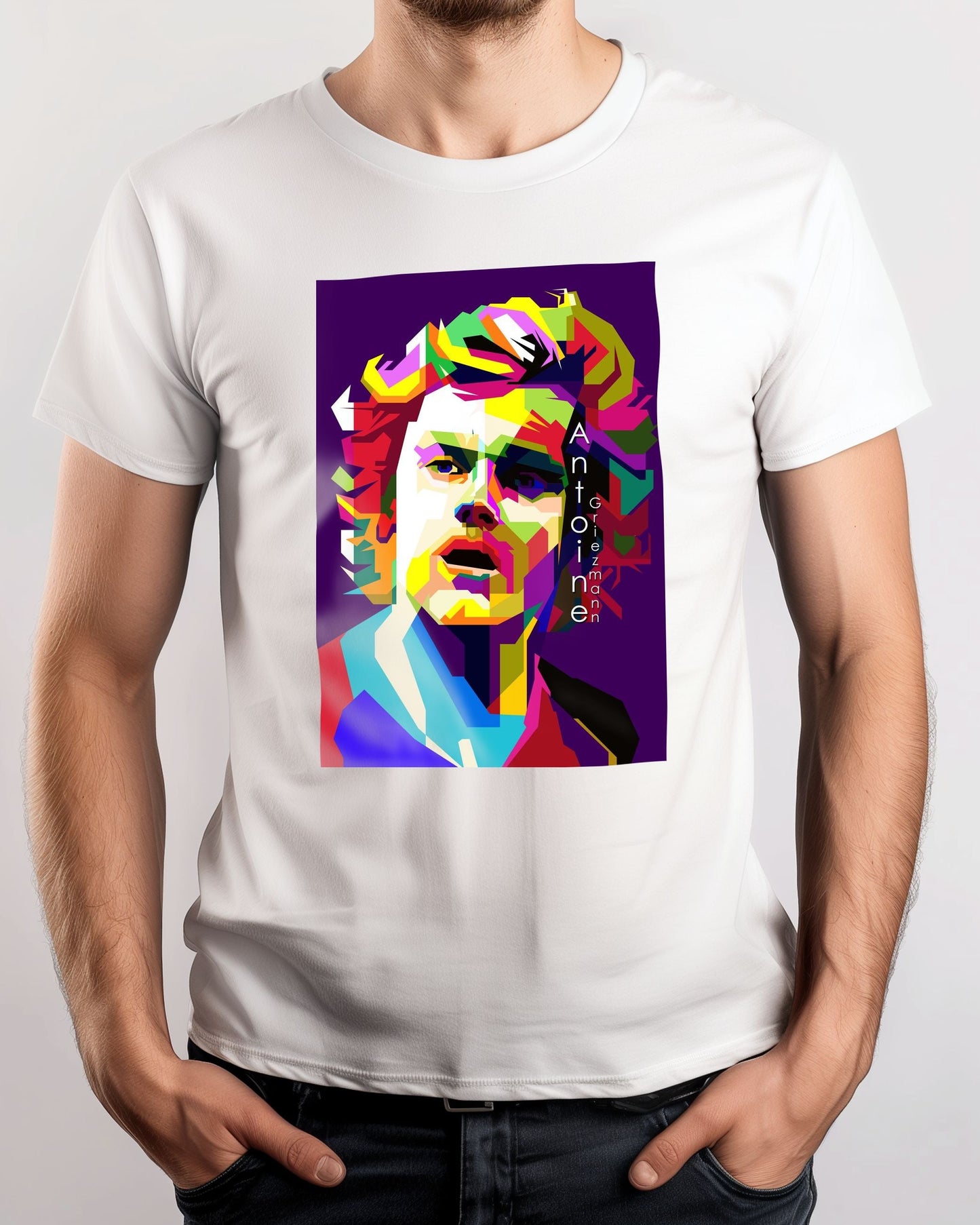 Tee Antoine Griezmann Soccer Football Pop Art WPAP - @Artkreator