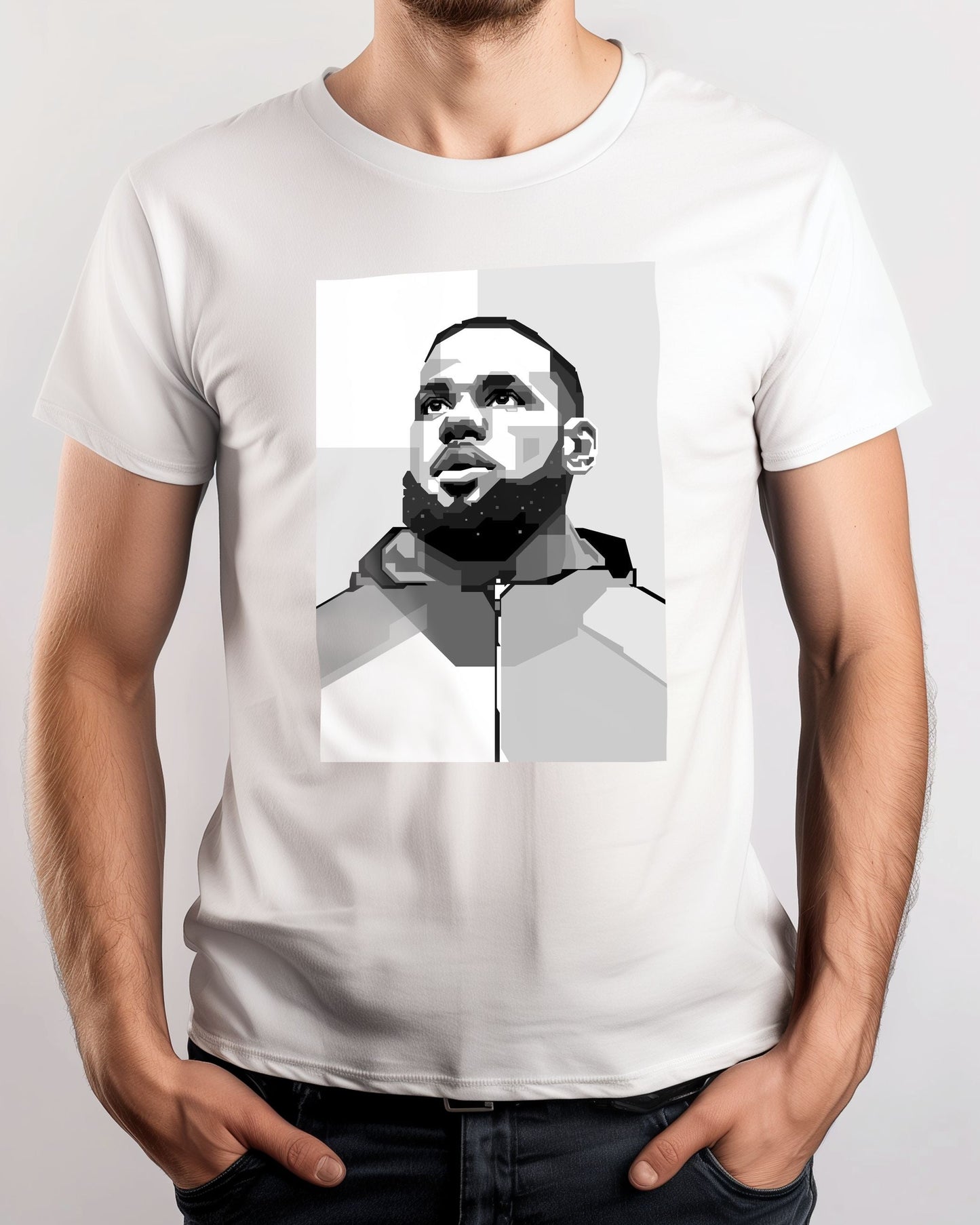Tee Art LeBron James in Grey - @WPAPbyiant