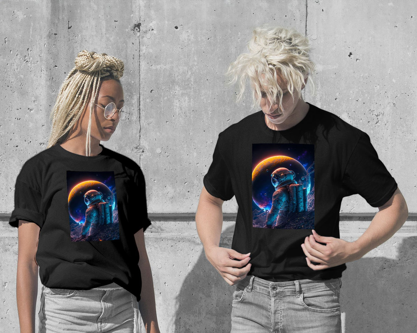 T-Shirt-Astronaut Landscape Mars Earth - @WpapArtist-wow.fan