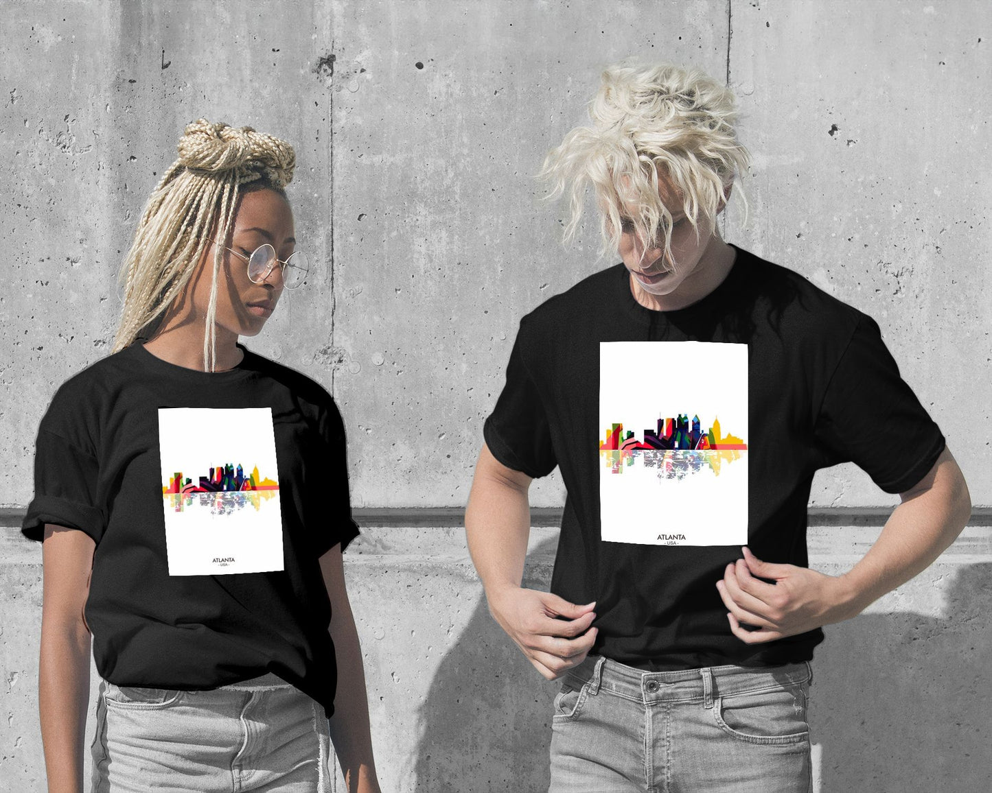 T-Shirt-Atlanta USA Skyline - @ziartzposter-wow.fan