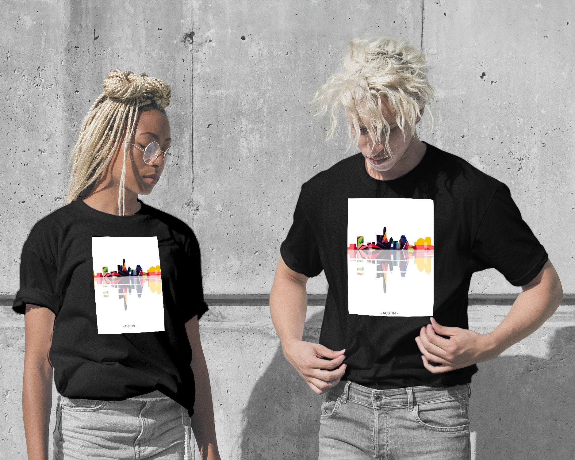 T-Shirt-AUSTIN Skyline - @ziartzposter-wow.fan